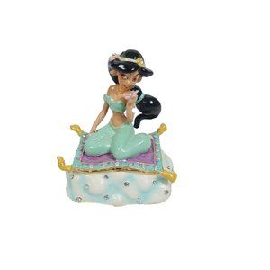 Dept. 56 Disney Jasmine Bejeweled Hinged Trinket Box Figure Aladdin Walt Disney